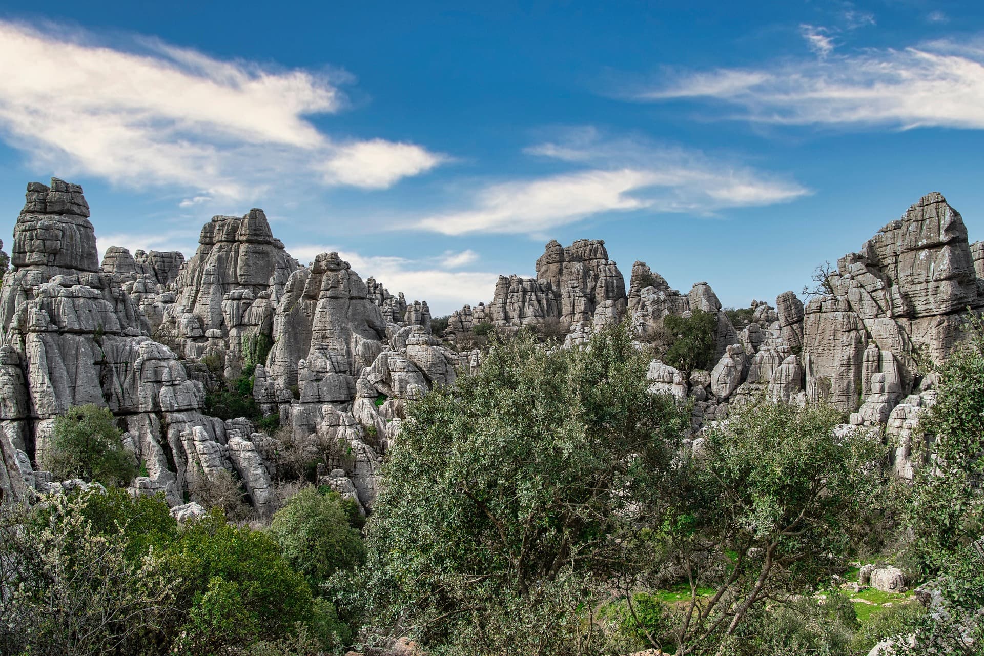 Limestone shapes of El Torcal near Antequera