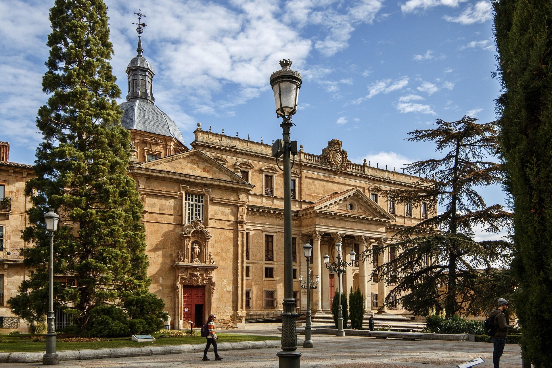 Elegant Spanish square in late light