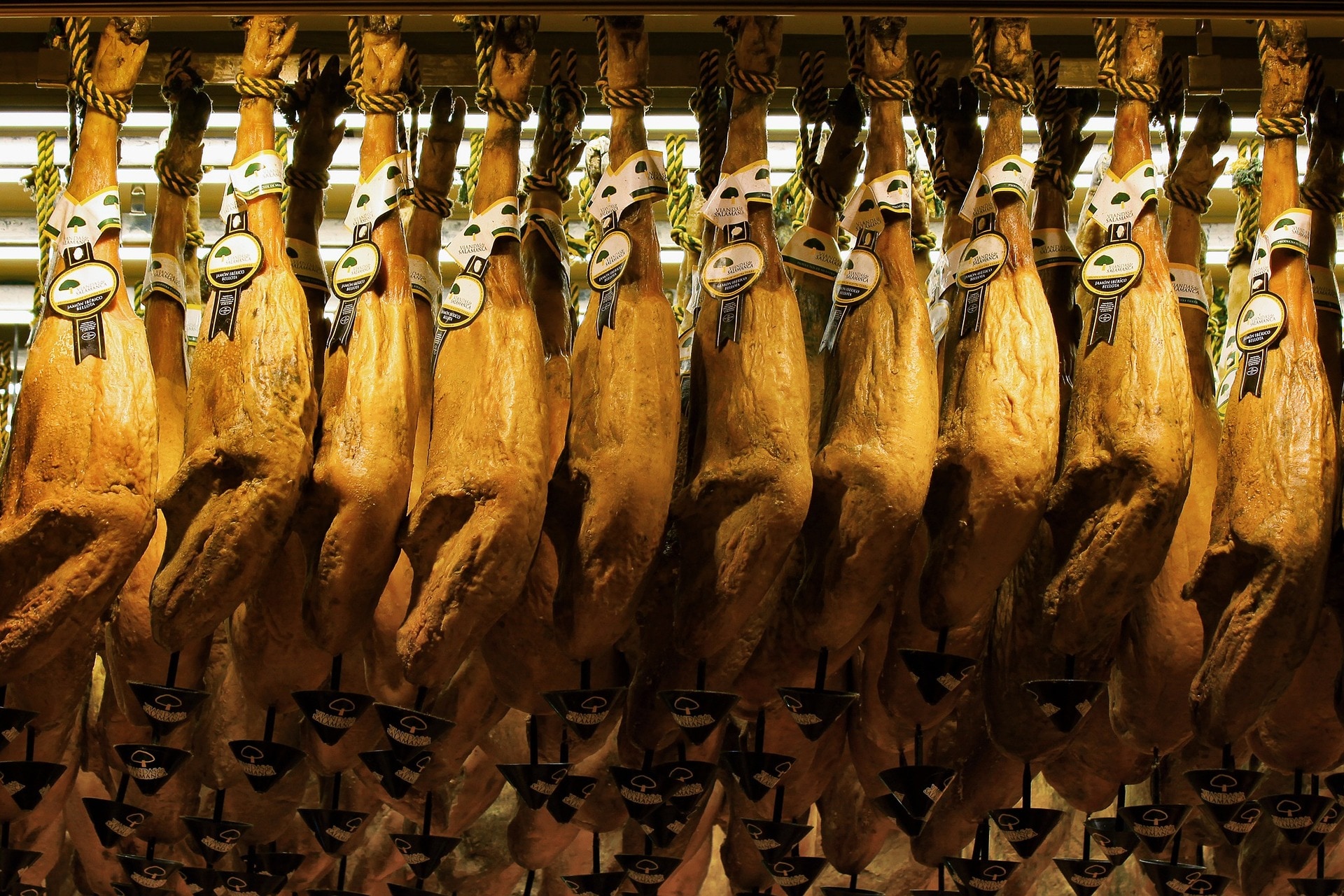 A plate of cured ham, the dish to order rather than a souvenir packet