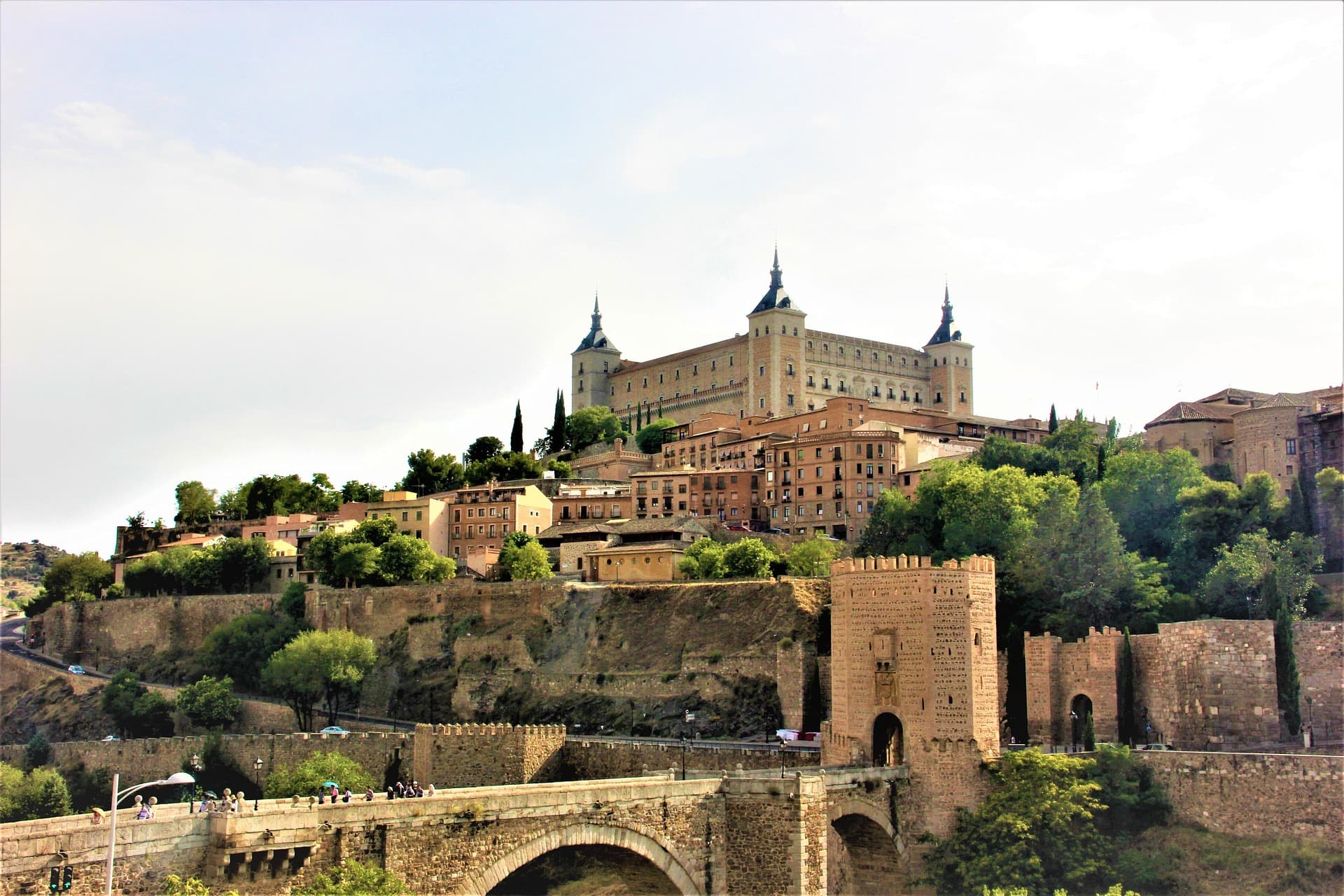 Toledo's Alcázar seen from across the old town